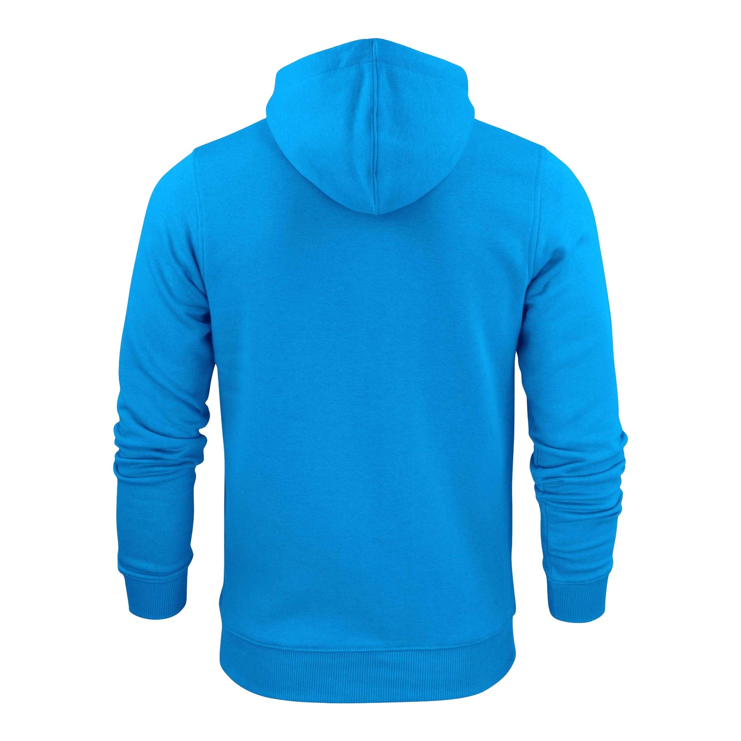 Ocean Blue - Back - Printer Mens Plain Full Zip Hoodie