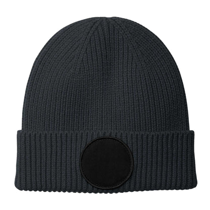 Graphite Grey-Black - Back - Beechfield Unisex Adult Fashion Circular Patch Beanie