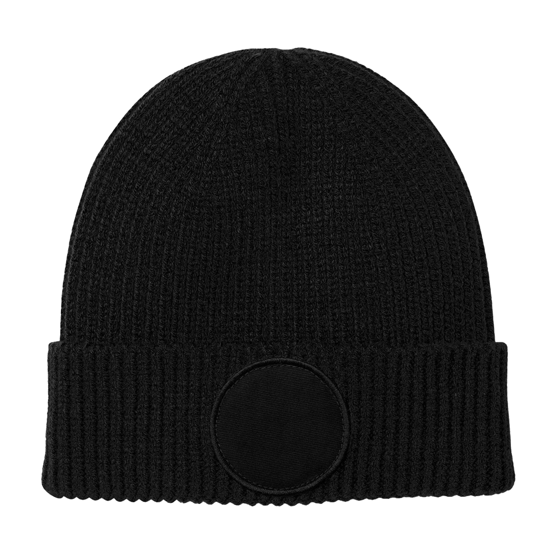 Black - Back - Beechfield Unisex Adult Fashion Circular Patch Beanie