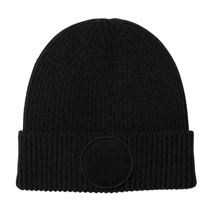 Black - Back - Beechfield Unisex Adult Fashion Circular Patch Beanie