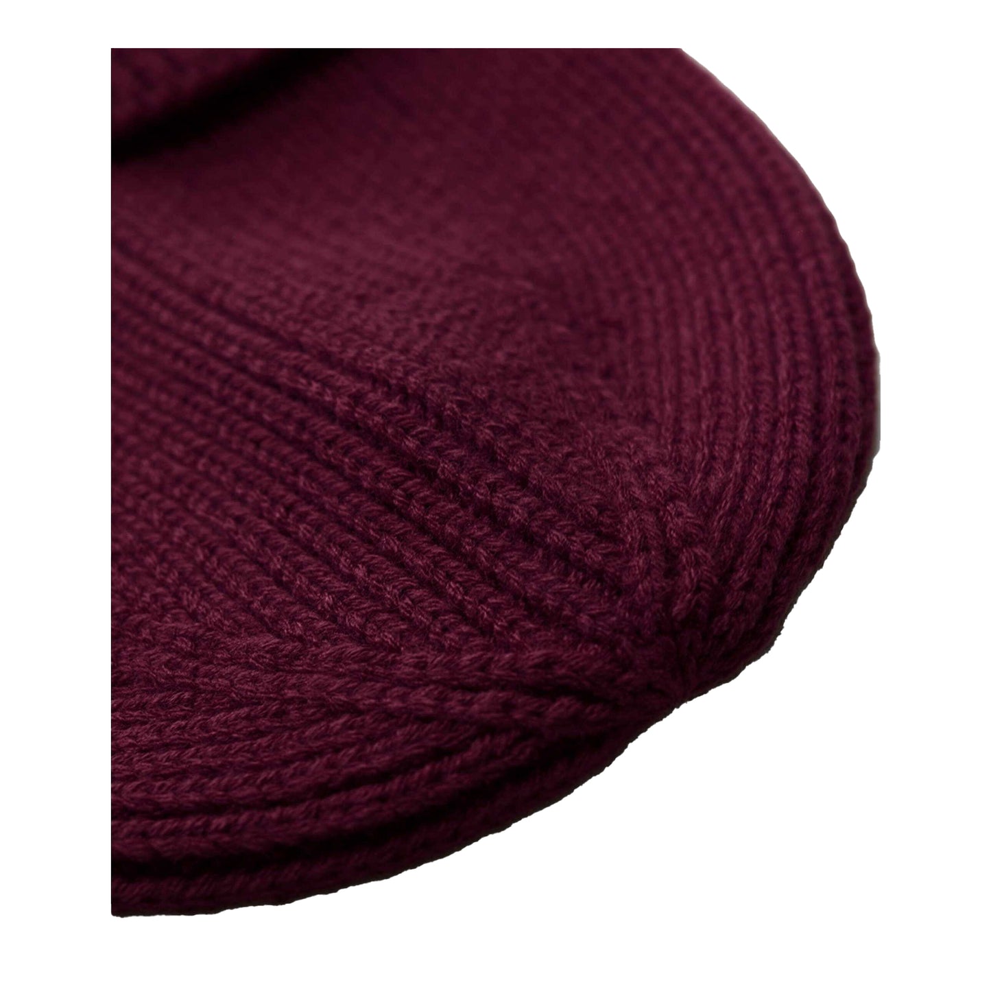 Burgundy-Black - Side - Beechfield Unisex Adult Fashion Circular Patch Beanie