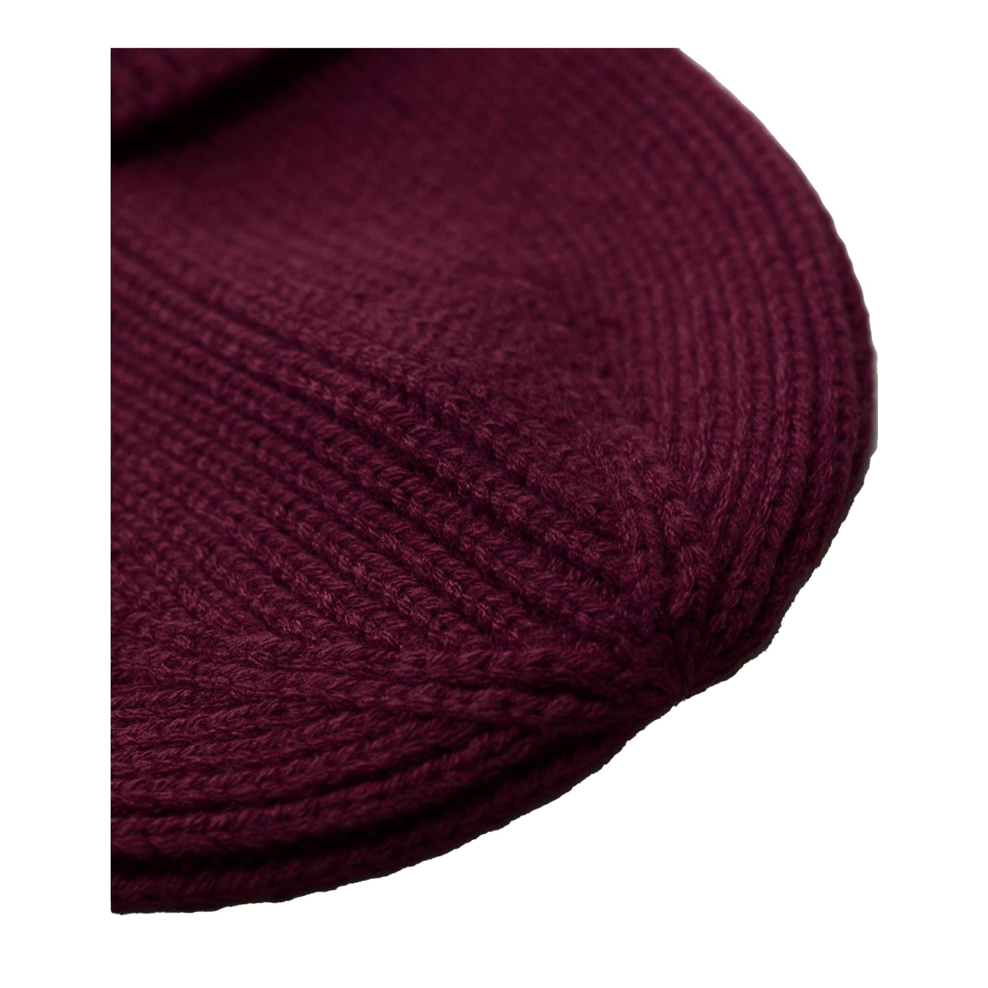 Burgundy-Black - Side - Beechfield Unisex Adult Fashion Circular Patch Beanie