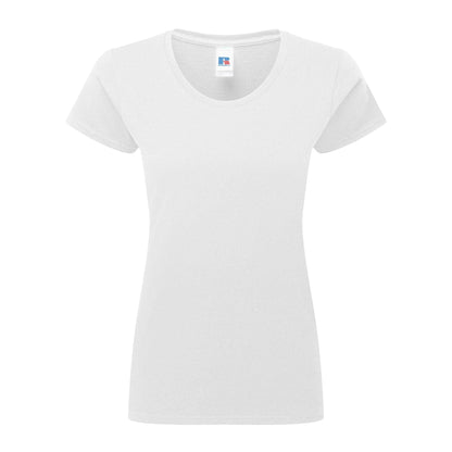 White - Front - Russell Womens-Ladies Authentic Classic T-Shirt