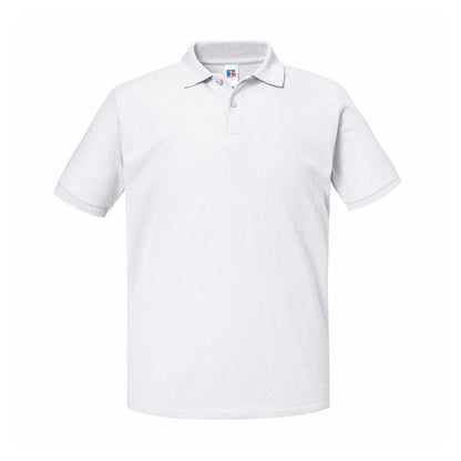 White - Front - Russell Unisex Adult Authentic Eco Polo Shirt