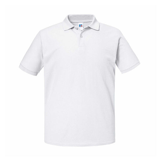 White - Front - Russell Unisex Adult Authentic Eco Polo Shirt