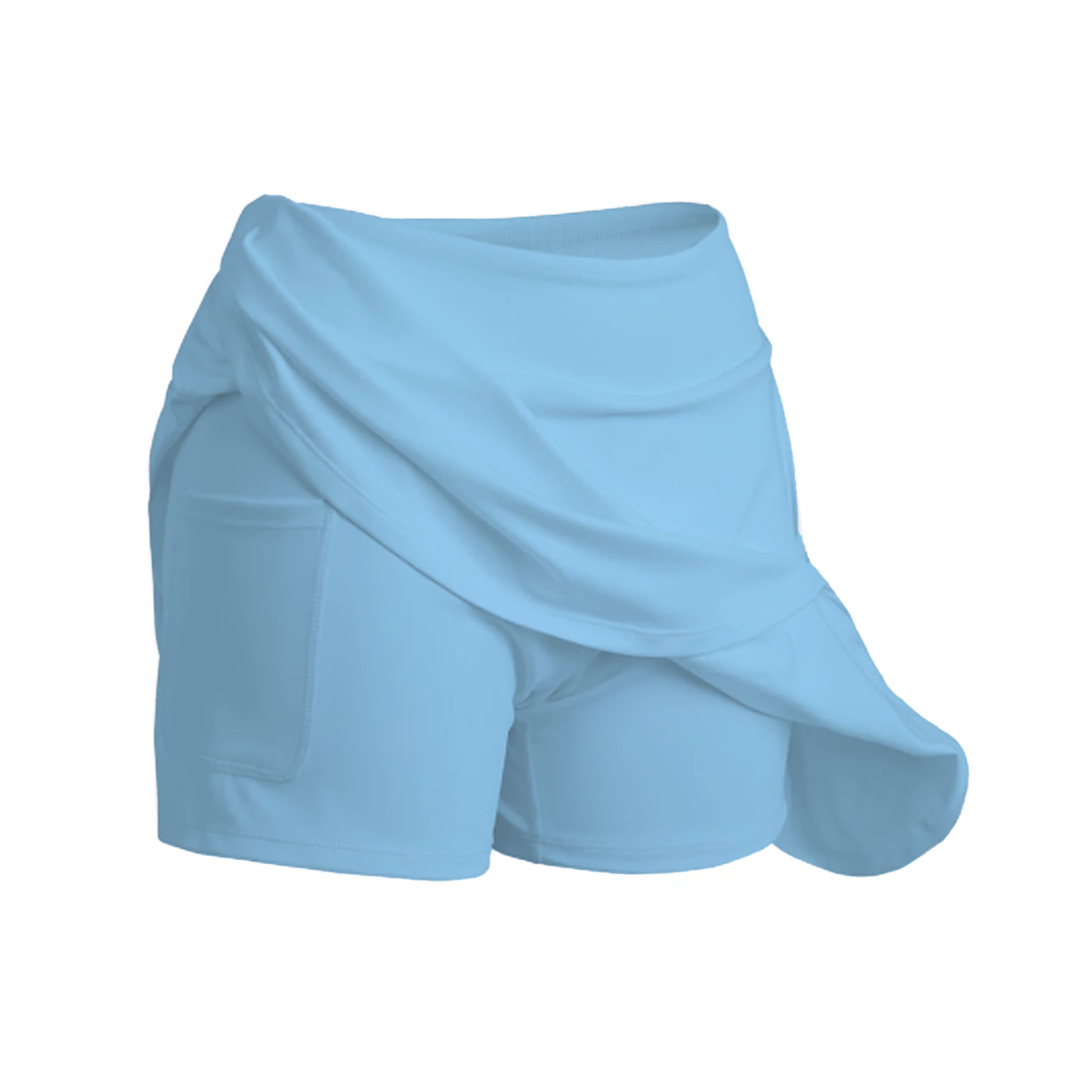 Dusky Blue - Back - Spiro Womens-Ladies Fitness Skort