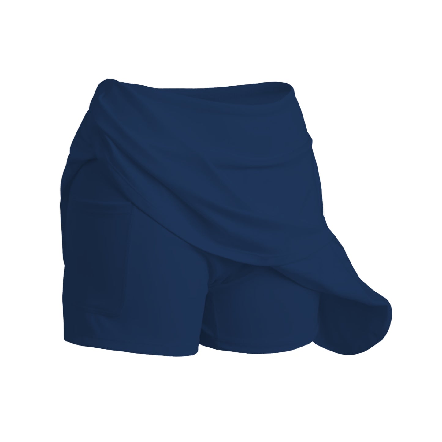 Navy - Back - Spiro Womens-Ladies Fitness Skort
