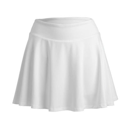 White - Front - Spiro Womens-Ladies Fitness Skort
