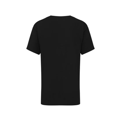 Black - Side - Fruit of the Loom Childrens-Kids Iconic 195 T-Shirt