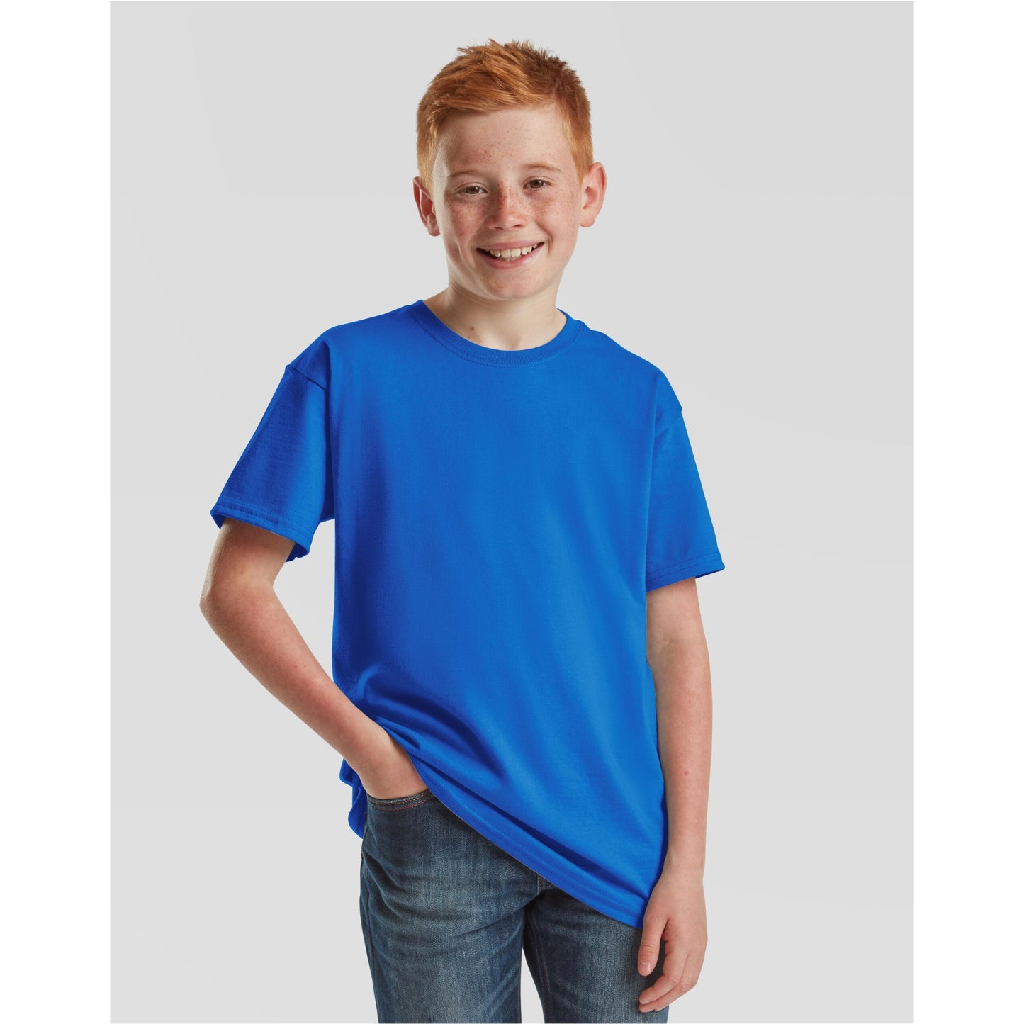 Deep Navy - Front - Fruit of the Loom Childrens-Kids Iconic 195 T-Shirt