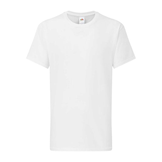 White - Front - Fruit of the Loom Childrens-Kids Iconic 195 T-Shirt