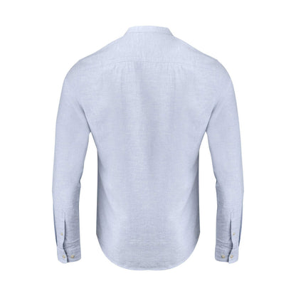 Light Blue - Back - James Harvest Mens Townsend Linen Blend Shirt