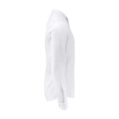 White - Lifestyle - James Harvest Mens Townsend Linen Blend Shirt