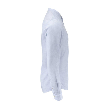 Light Blue - Lifestyle - James Harvest Mens Townsend Linen Blend Shirt
