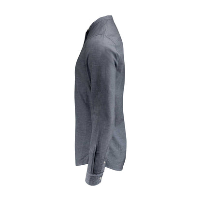 Navy - Side - James Harvest Mens Townsend Linen Blend Shirt