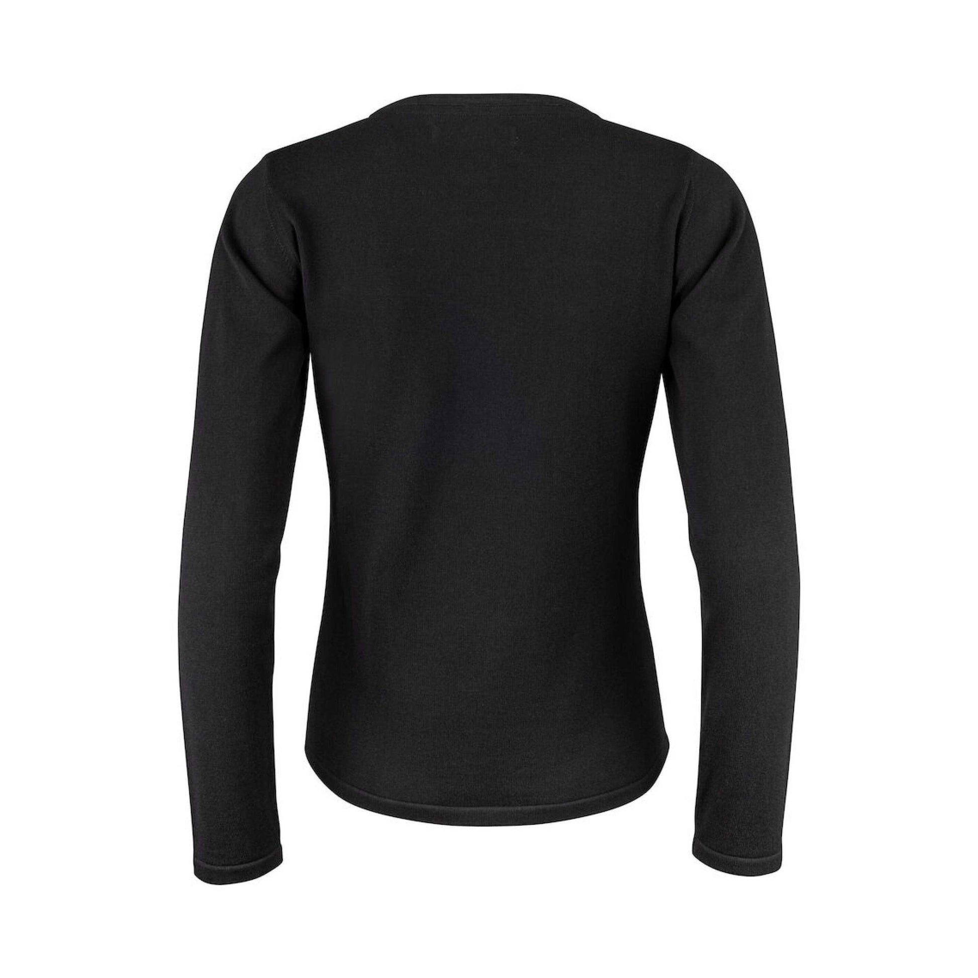 Black - Back - James Harvest Womens-Ladies Knitted Cardigan