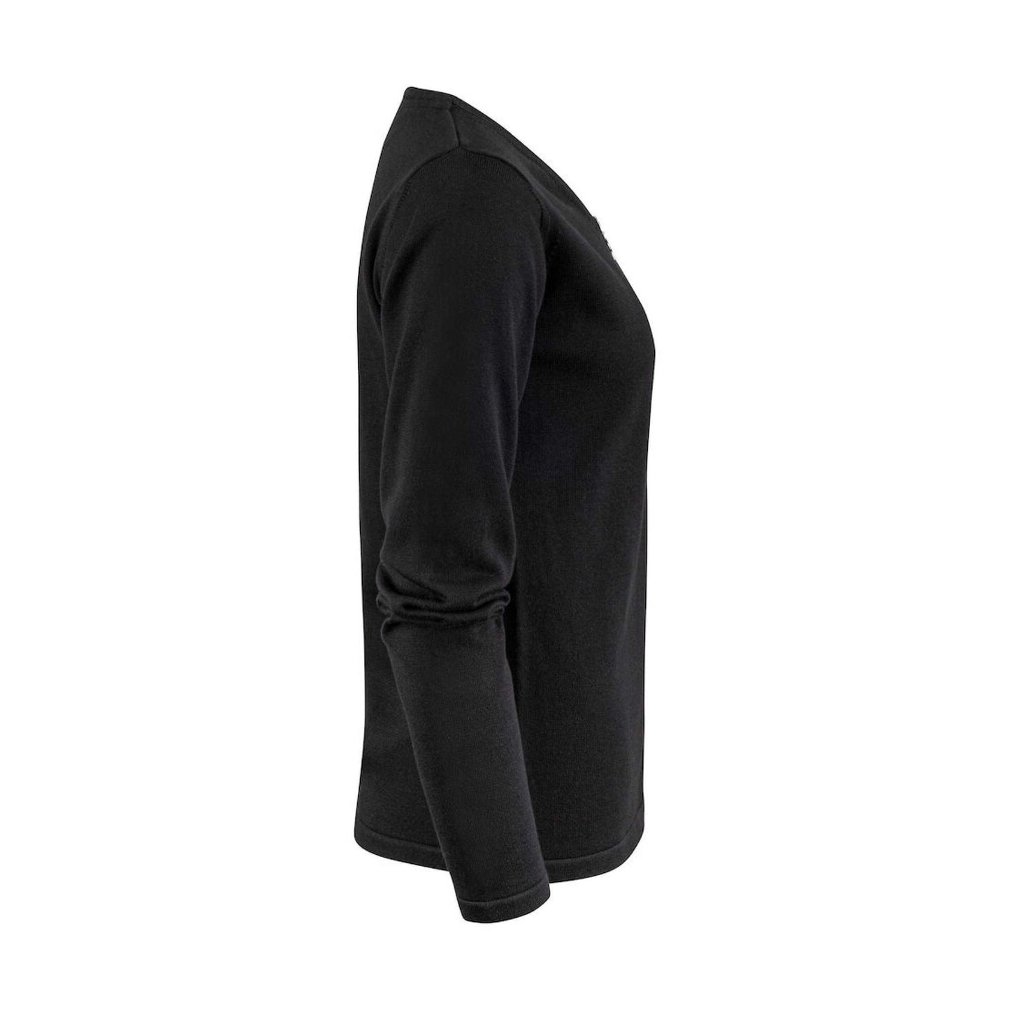 Black - Lifestyle - James Harvest Womens-Ladies Knitted Cardigan