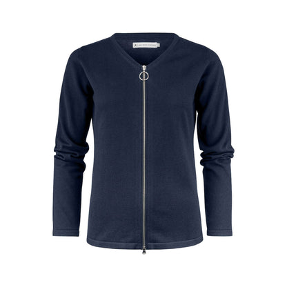 Navy - Front - James Harvest Womens-Ladies Knitted Cardigan