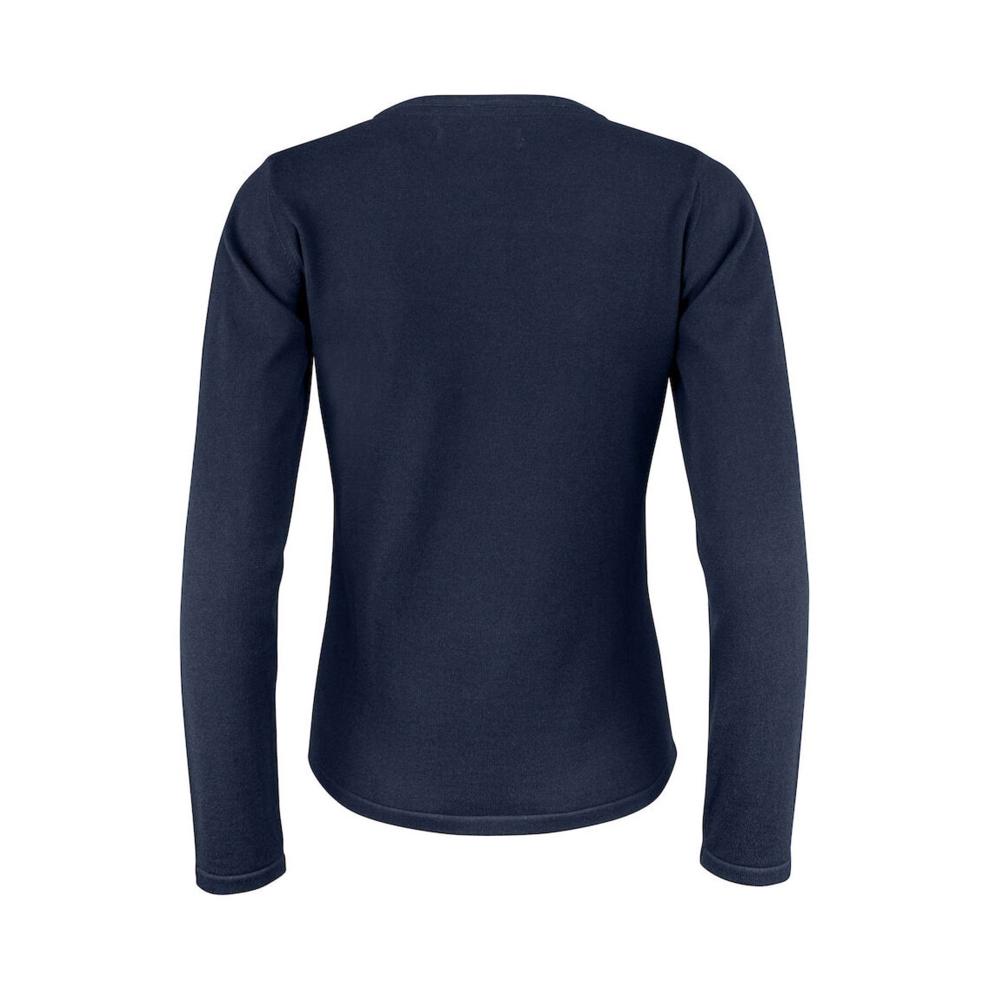 Navy - Back - James Harvest Womens-Ladies Knitted Cardigan