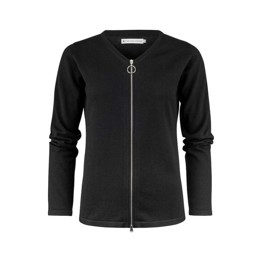 Black - Front - James Harvest Womens-Ladies Knitted Cardigan