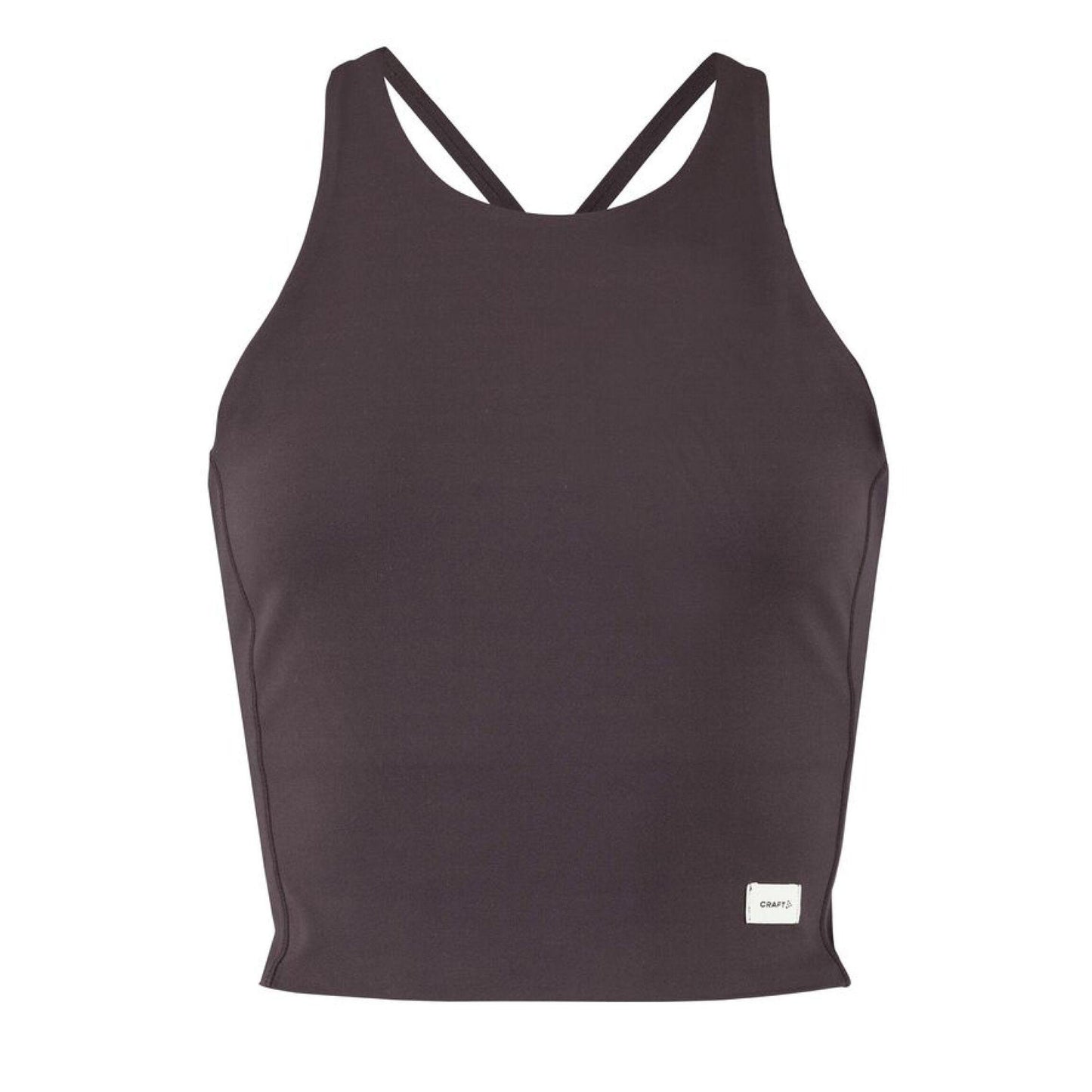 Dark Plum - Front - Craft Womens-Ladies Collective Cropped Tank Top