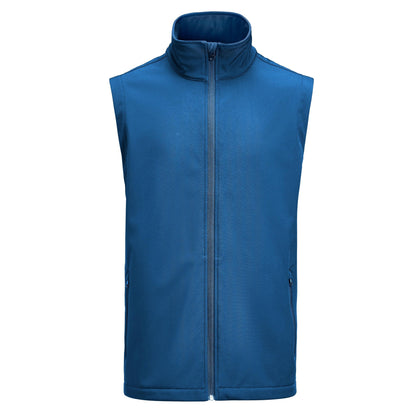 Blue - Front - James Harvest Mens Valley Gilet