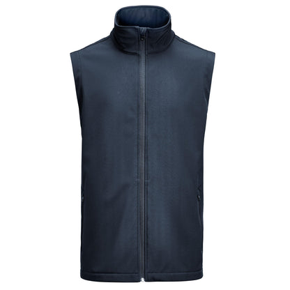 Navy - Front - James Harvest Mens Valley Gilet