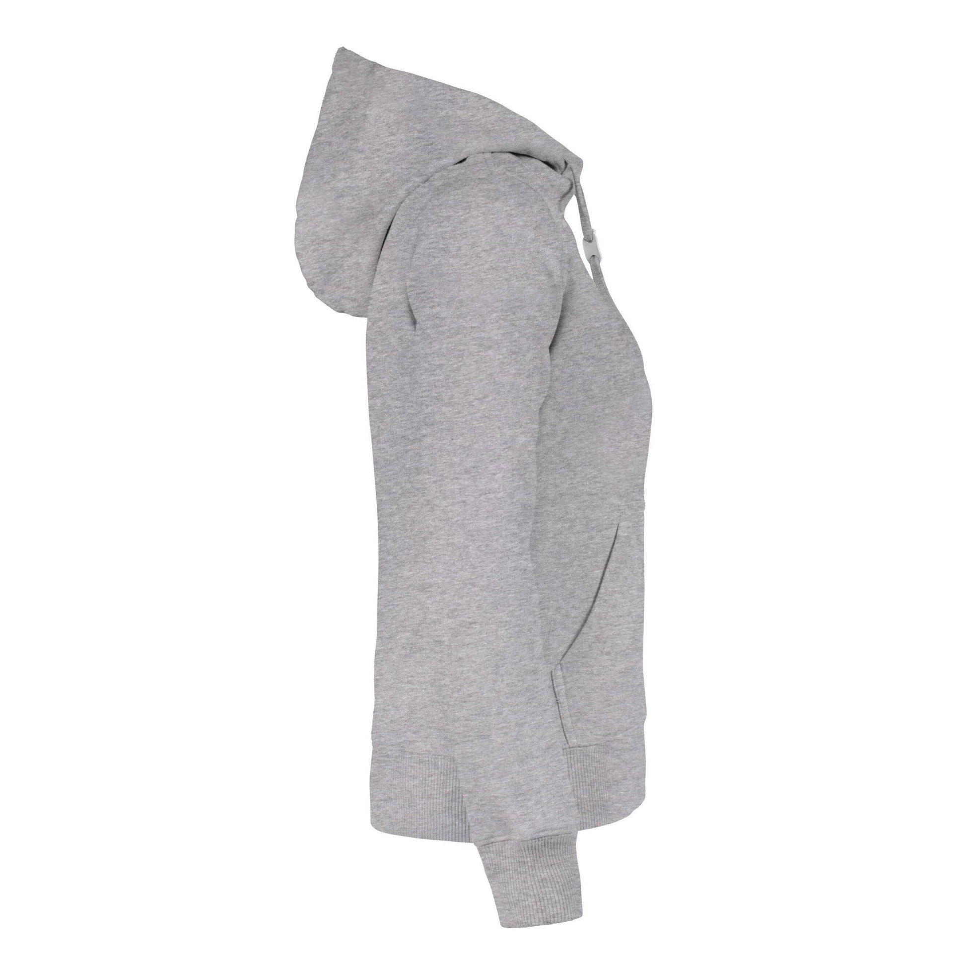 Grey Melange - Side - Printer Womens-Ladies Fastpitch Hoodie