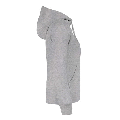 Grey Melange - Side - Printer Womens-Ladies Fastpitch Hoodie