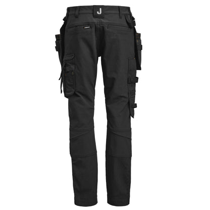 Black - Back - Jobman Womens-Ladies Craftsman Stretch Trousers
