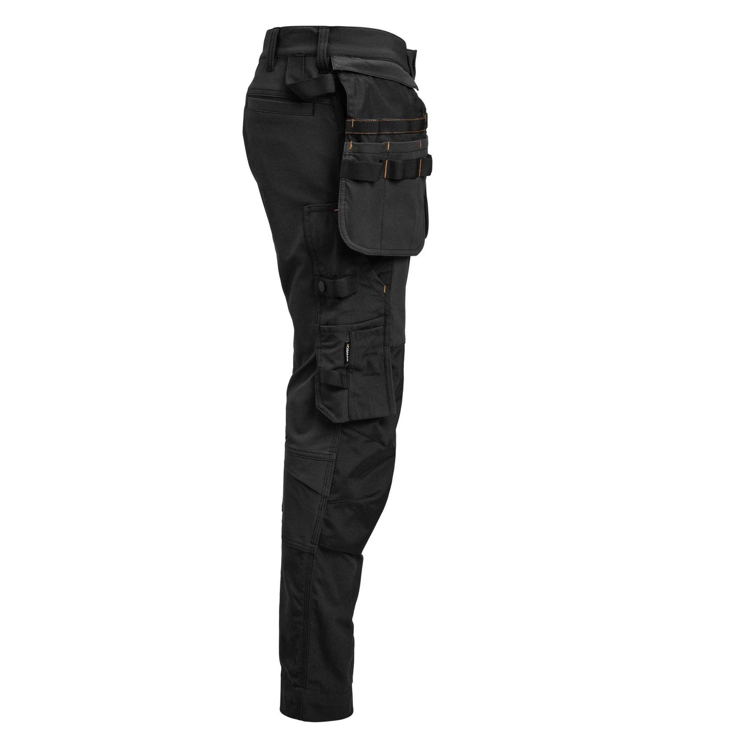 Black - Side - Jobman Womens-Ladies Craftsman Stretch Trousers
