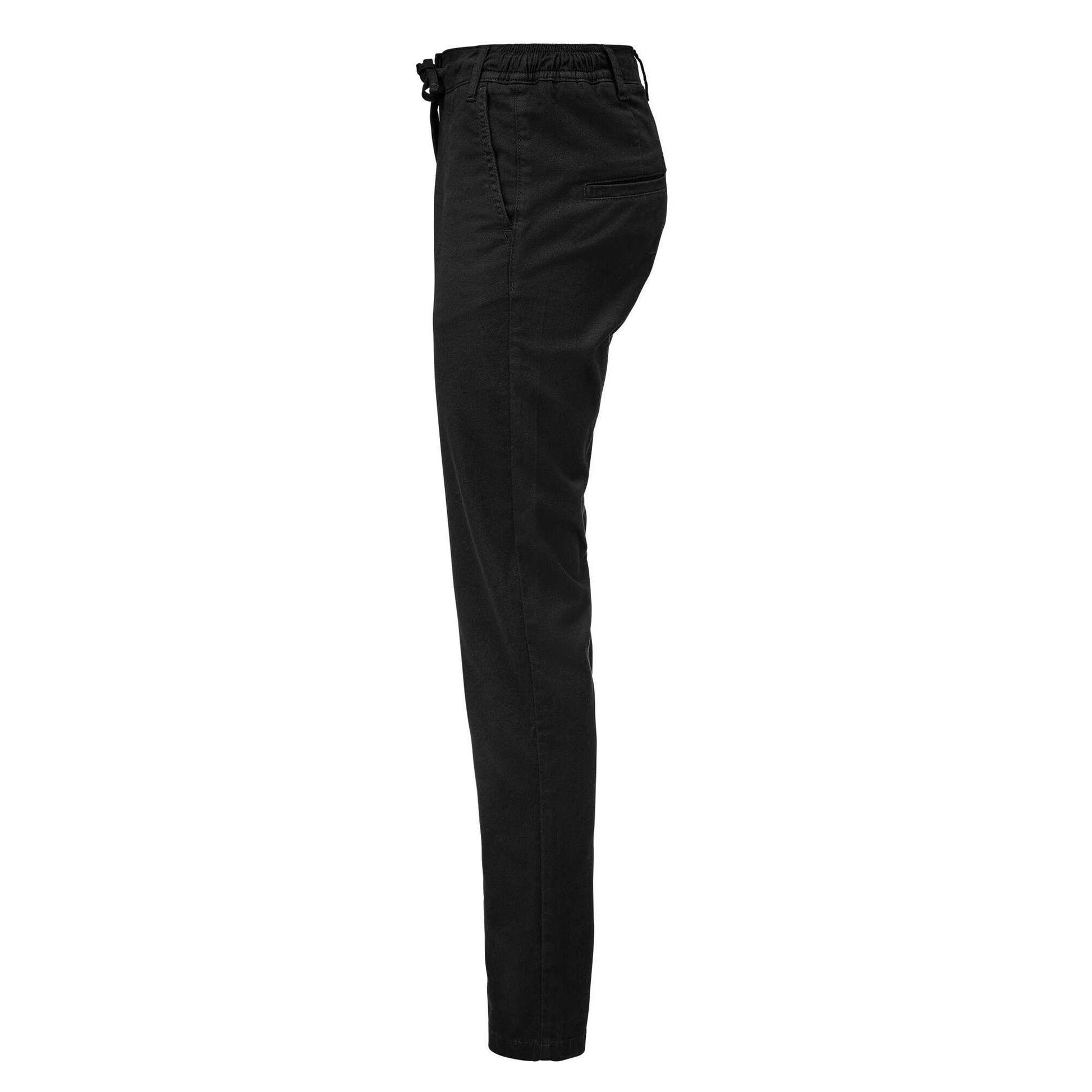 Black - Side - James Harvest Womens-Ladies Freehold Regular Chinos