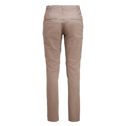 Khaki - Back - James Harvest Womens-Ladies Freehold Regular Chinos