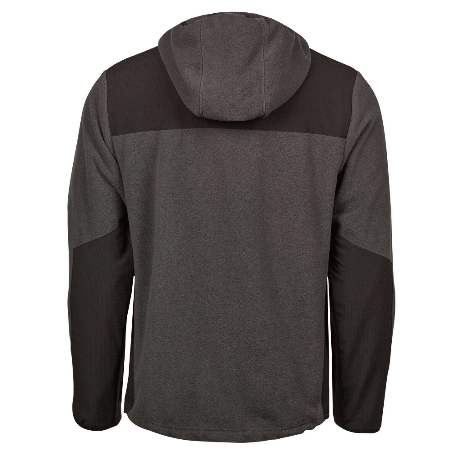 Asphalt-Black - Back - Tee Jays Mens Mountain Hooded Fleece Jacket