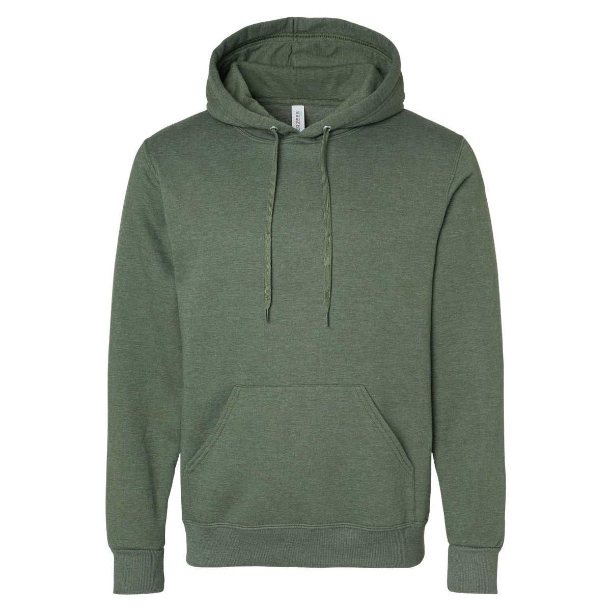 Military Green Heather - Front - Jerzees Unisex Adult Eco Premium Hoodie
