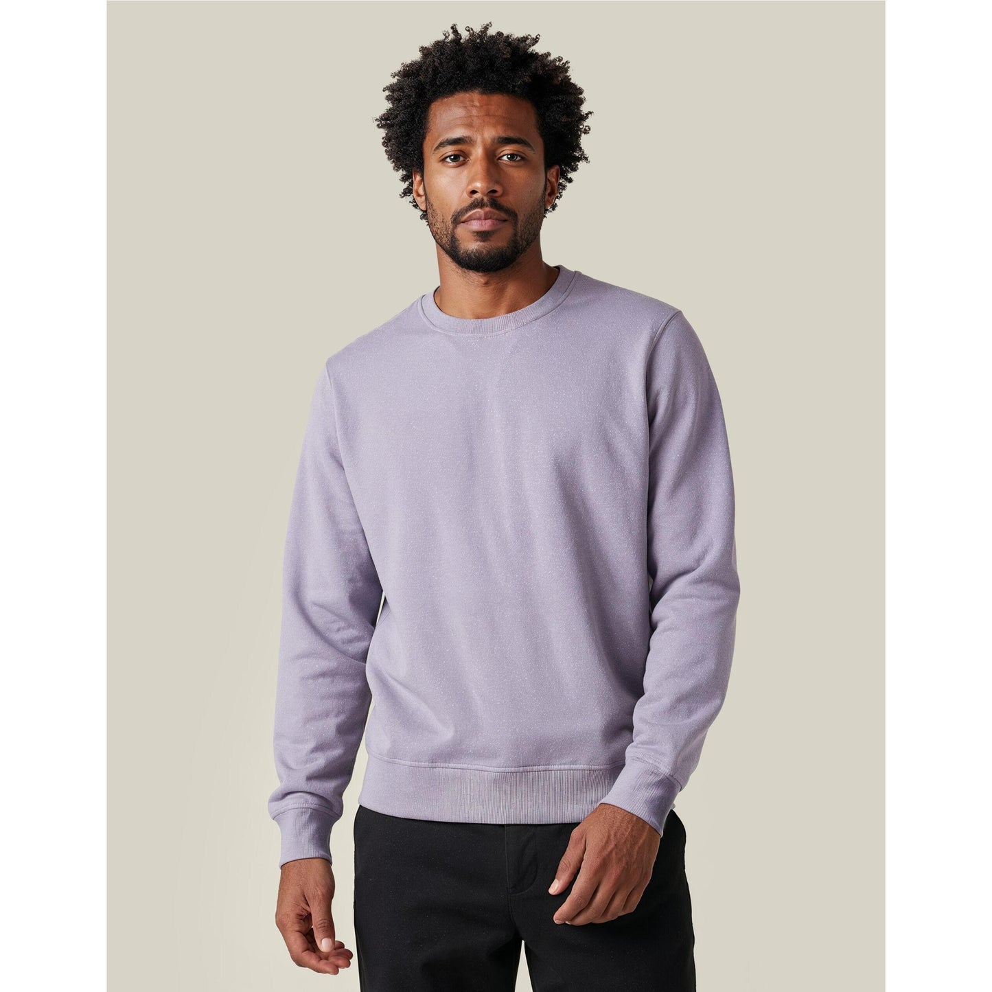 Grey Melange - Front - Untagged Movement Mens Crew Neck Regular Sweatshirt