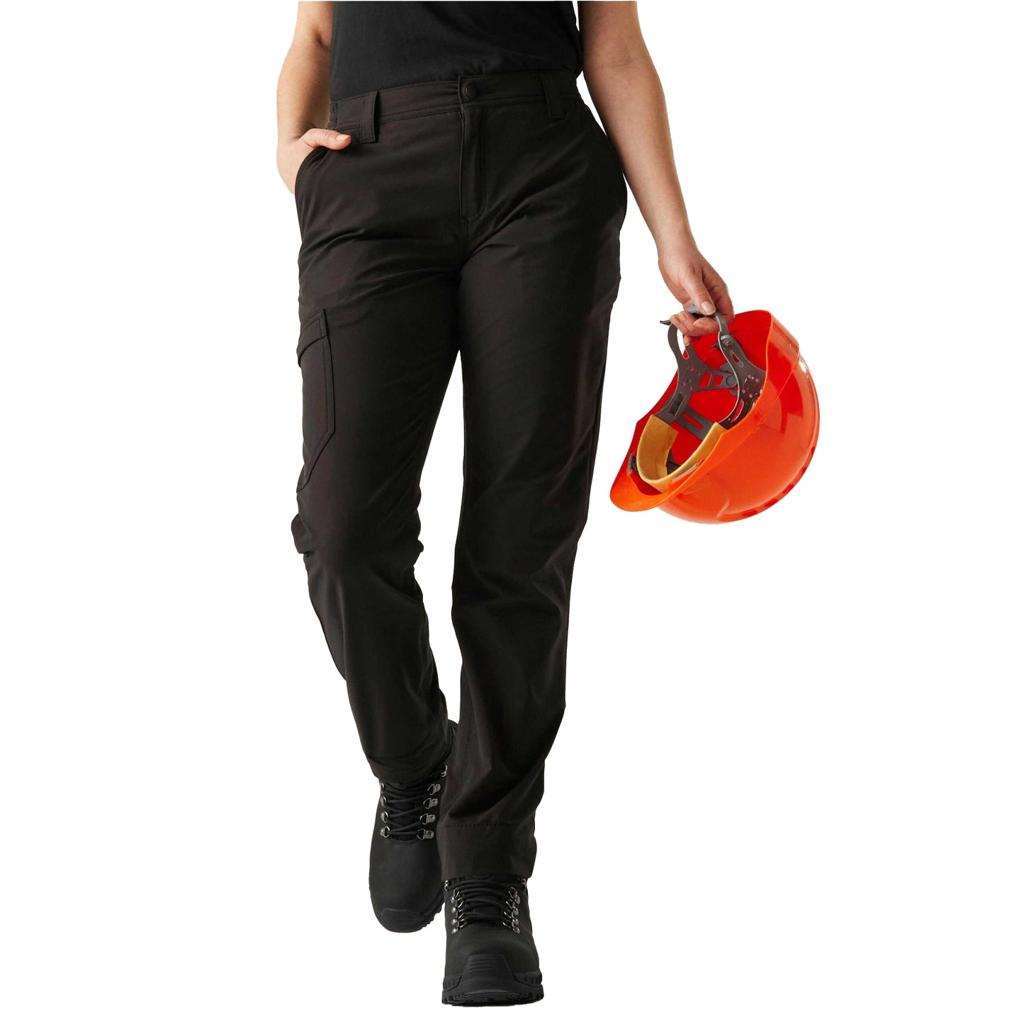 Black - Lifestyle - Regatta Professional Womens-Ladies Pro Action Stretch Trousers