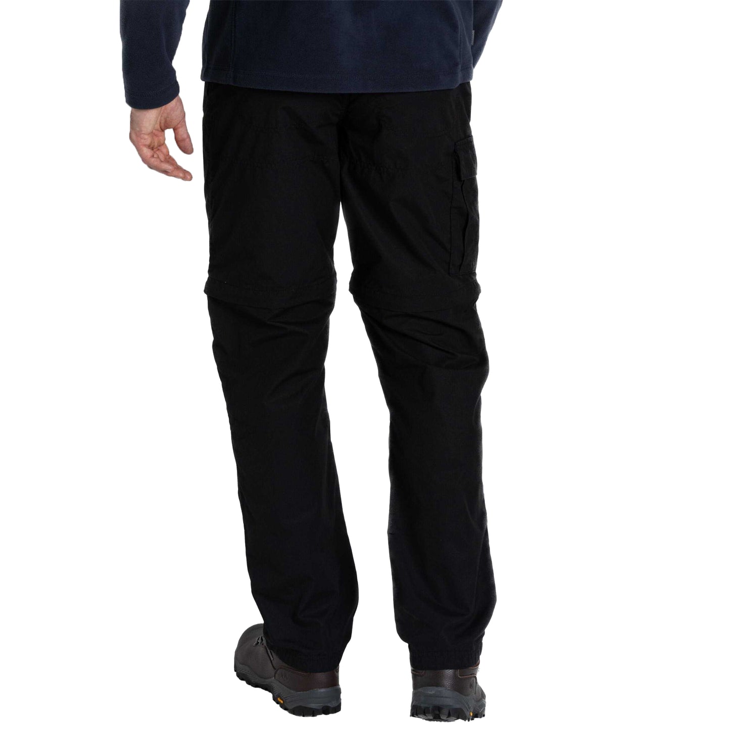 Black - Back - Craghoppers Expert Mens Kiwi Convertible Tailored Trousers