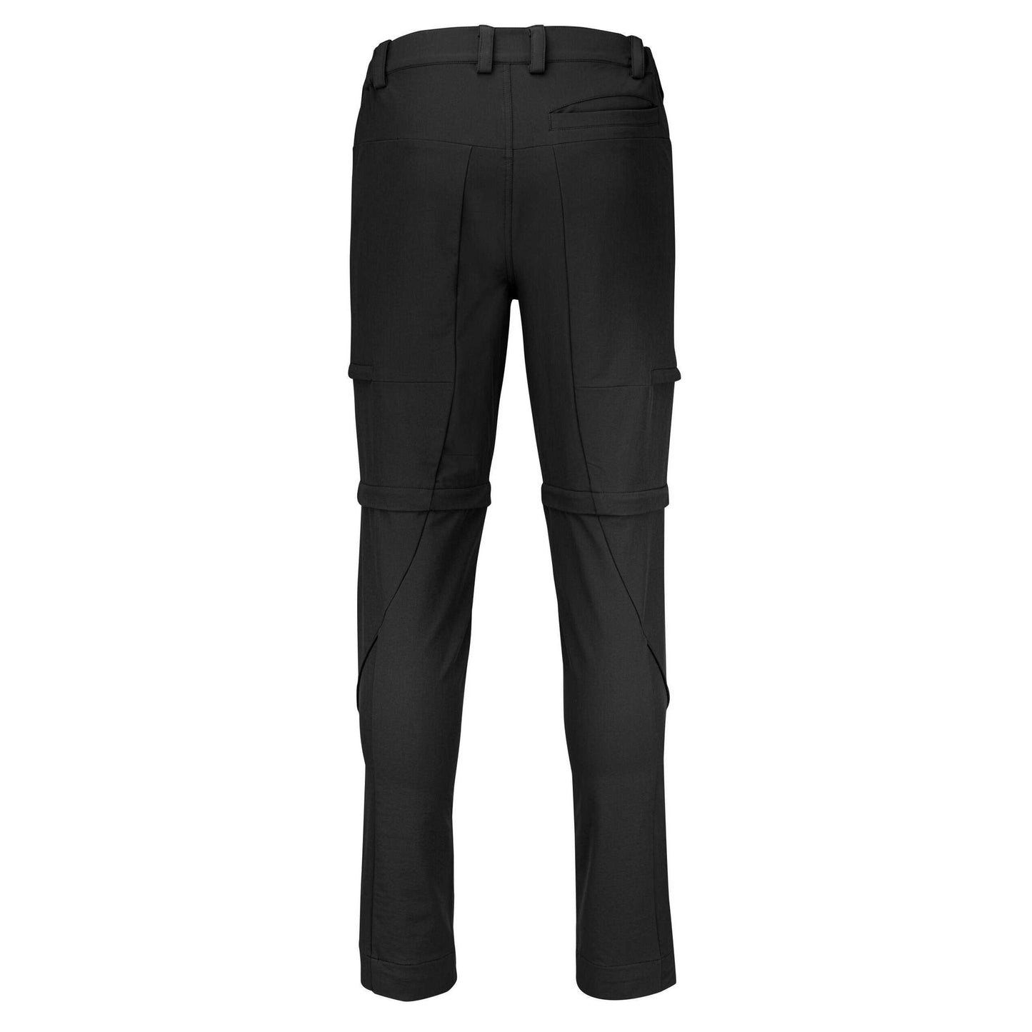 Black - Back - Printer Mens Ultra Plain Zip-Off Trousers