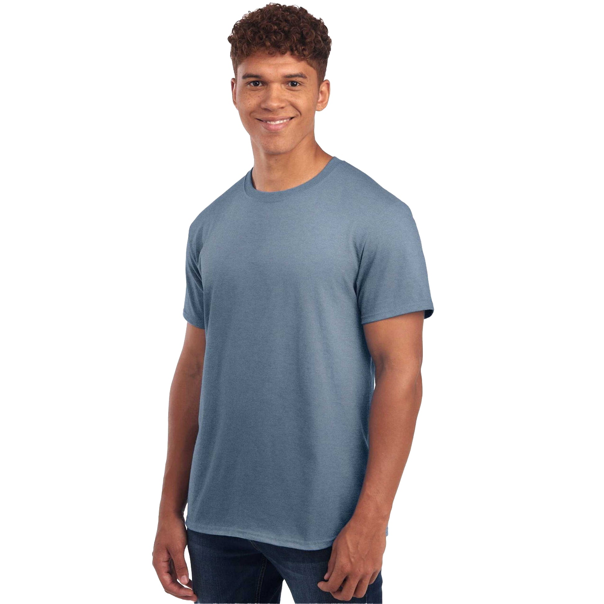 Mineral Blue - Side - Jerzees Mens Eco Premium Organic T-Shirt