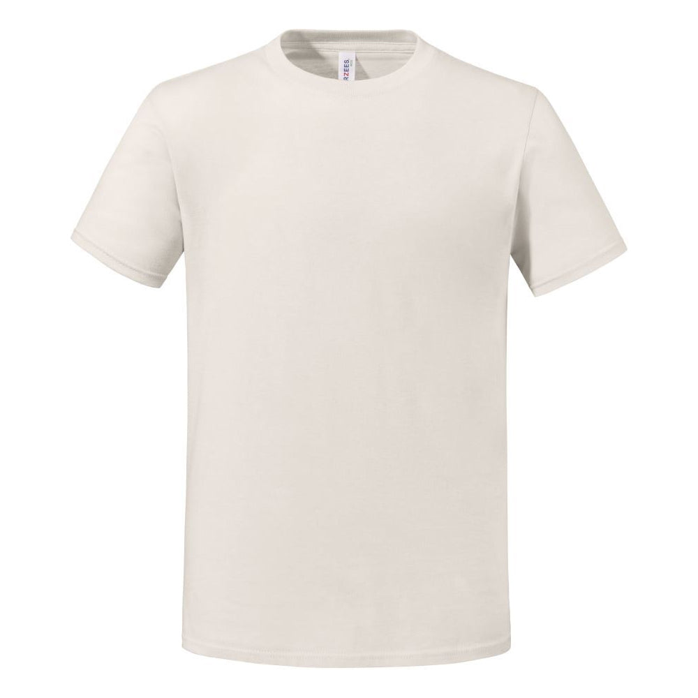 Natural - Front - Jerzees Mens Eco Premium Organic T-Shirt