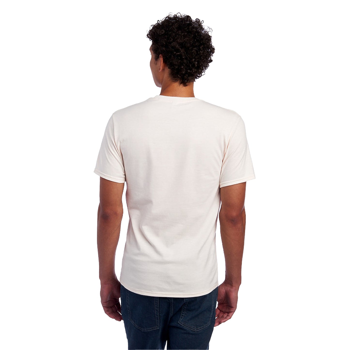 Natural - Back - Jerzees Mens Eco Premium Organic T-Shirt