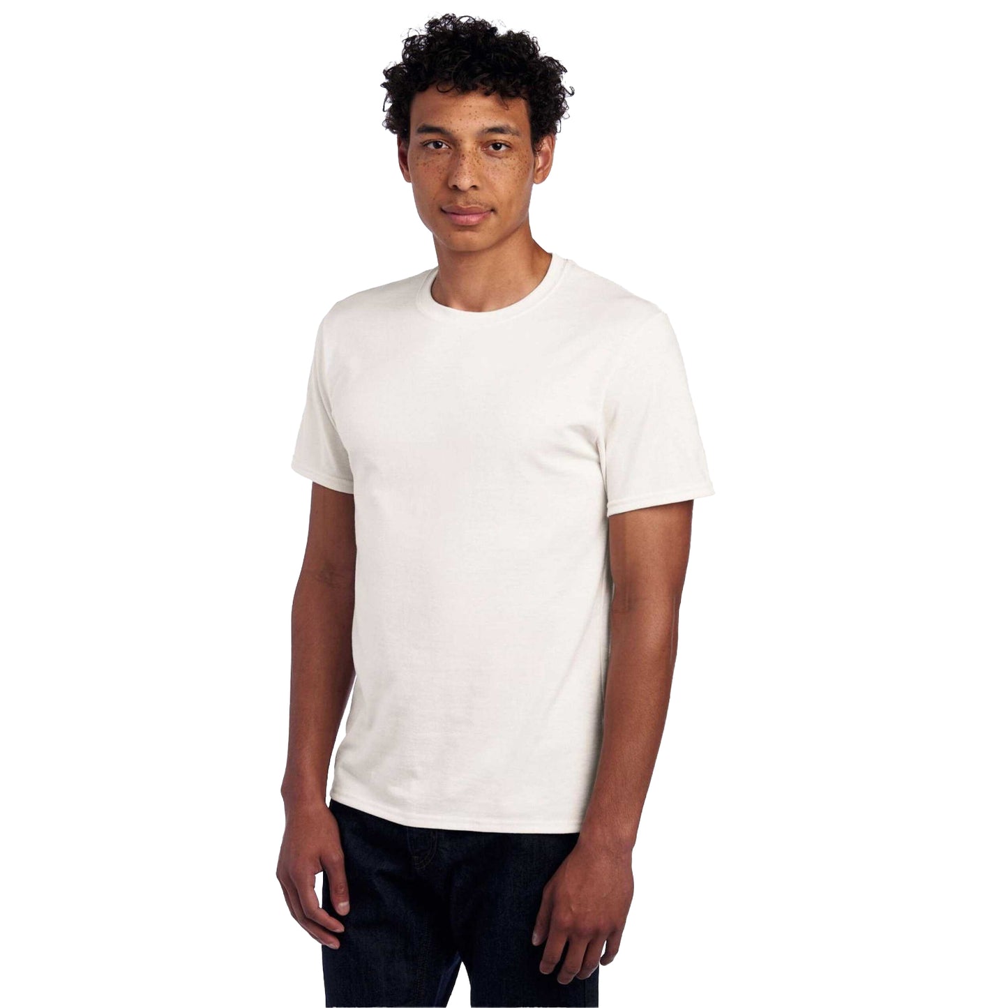 Natural - Side - Jerzees Mens Eco Premium Organic T-Shirt