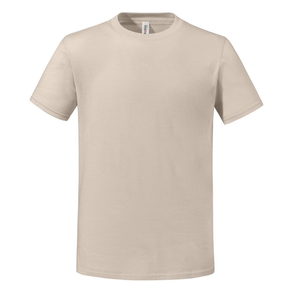 Putty - Front - Jerzees Mens Eco Premium Organic T-Shirt