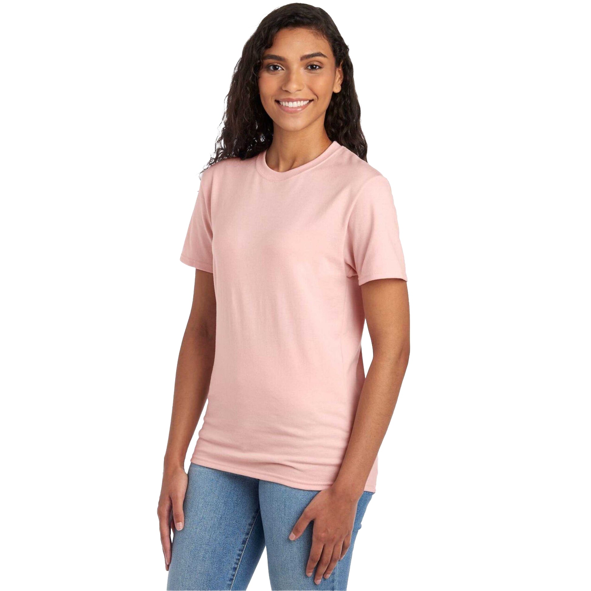 Blush Pink - Side - Jerzees Mens Eco Premium Organic T-Shirt