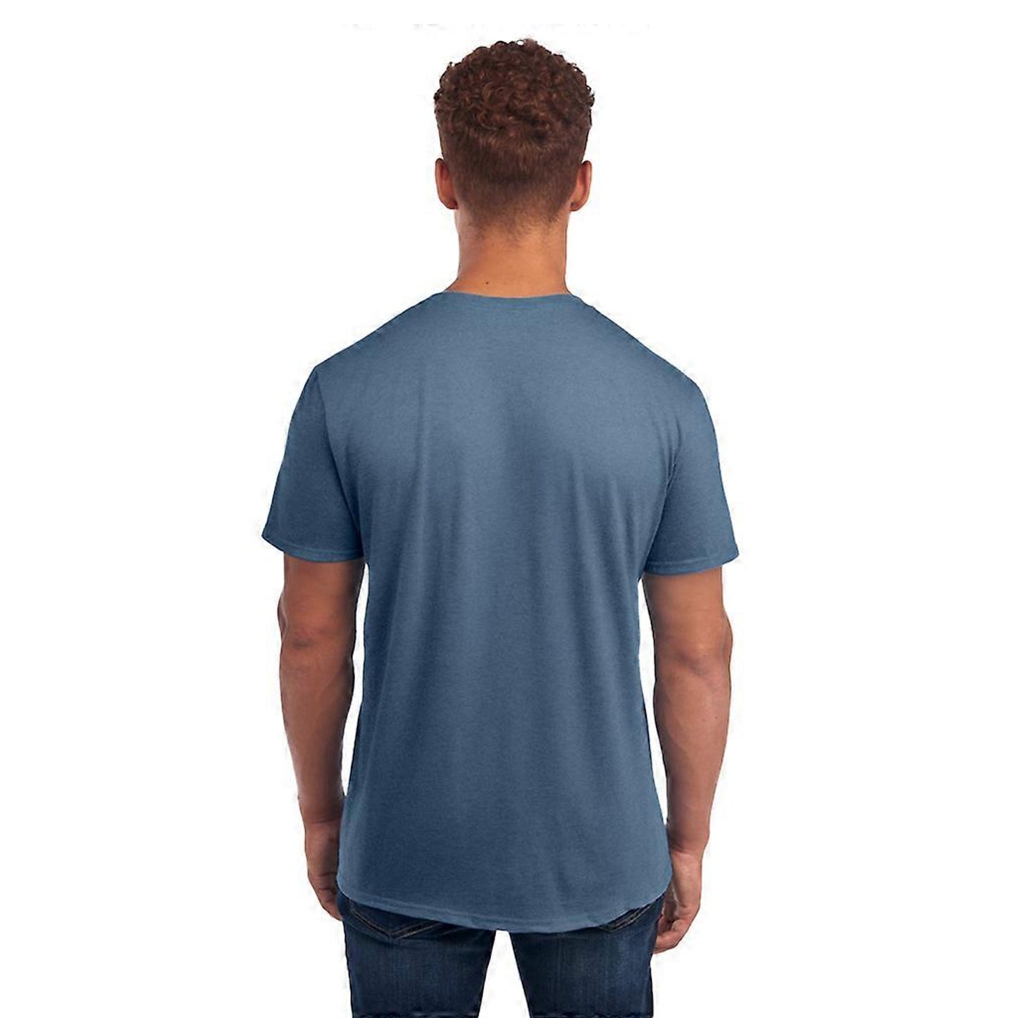 Denim - Back - Jerzees Mens Eco Premium Organic T-Shirt