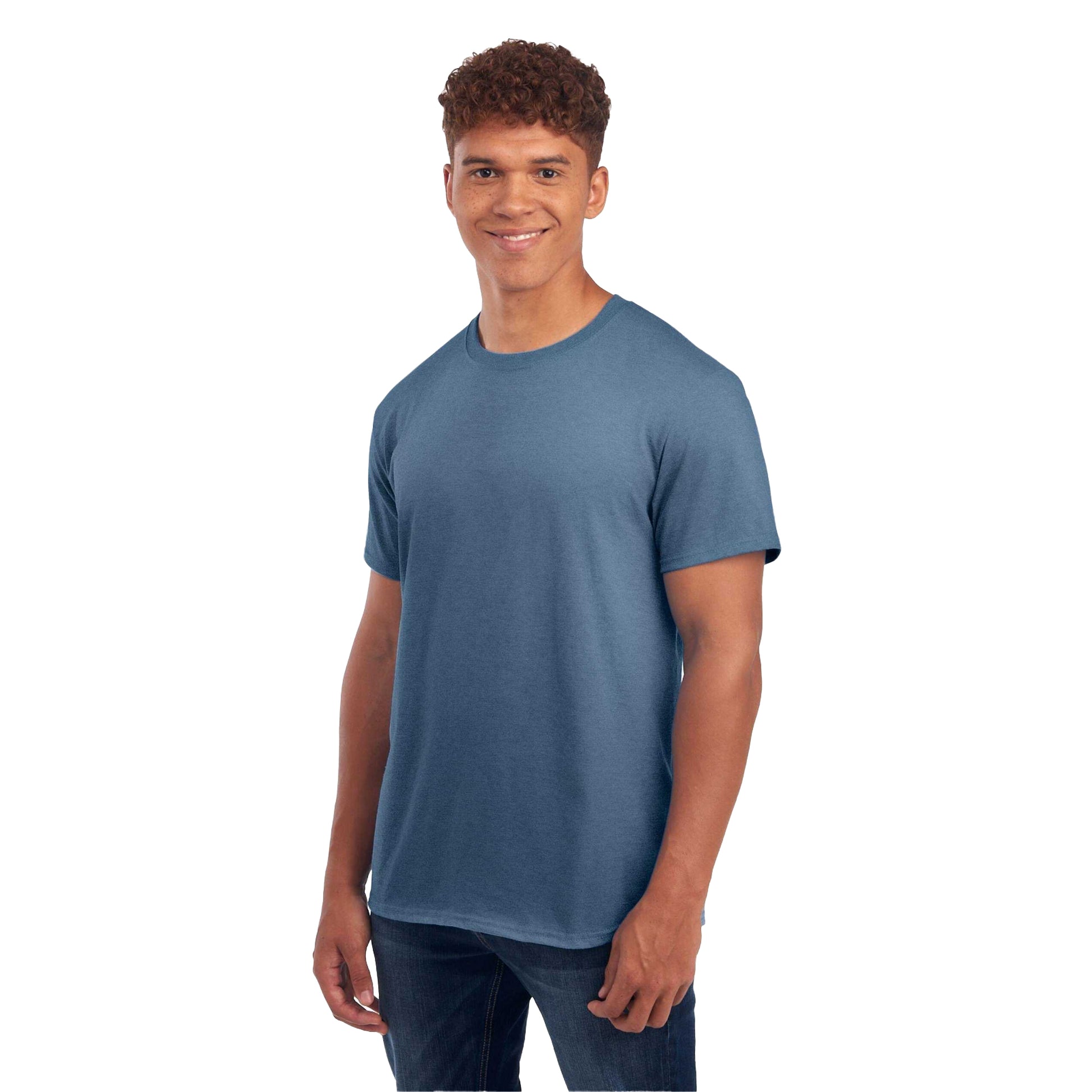 Denim - Side - Jerzees Mens Eco Premium Organic T-Shirt