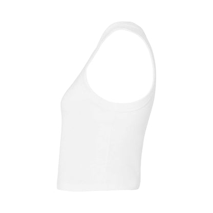 Solid White - Back - Bella + Canvas Womens-Ladies Micro-Rib Racerback Tank Top