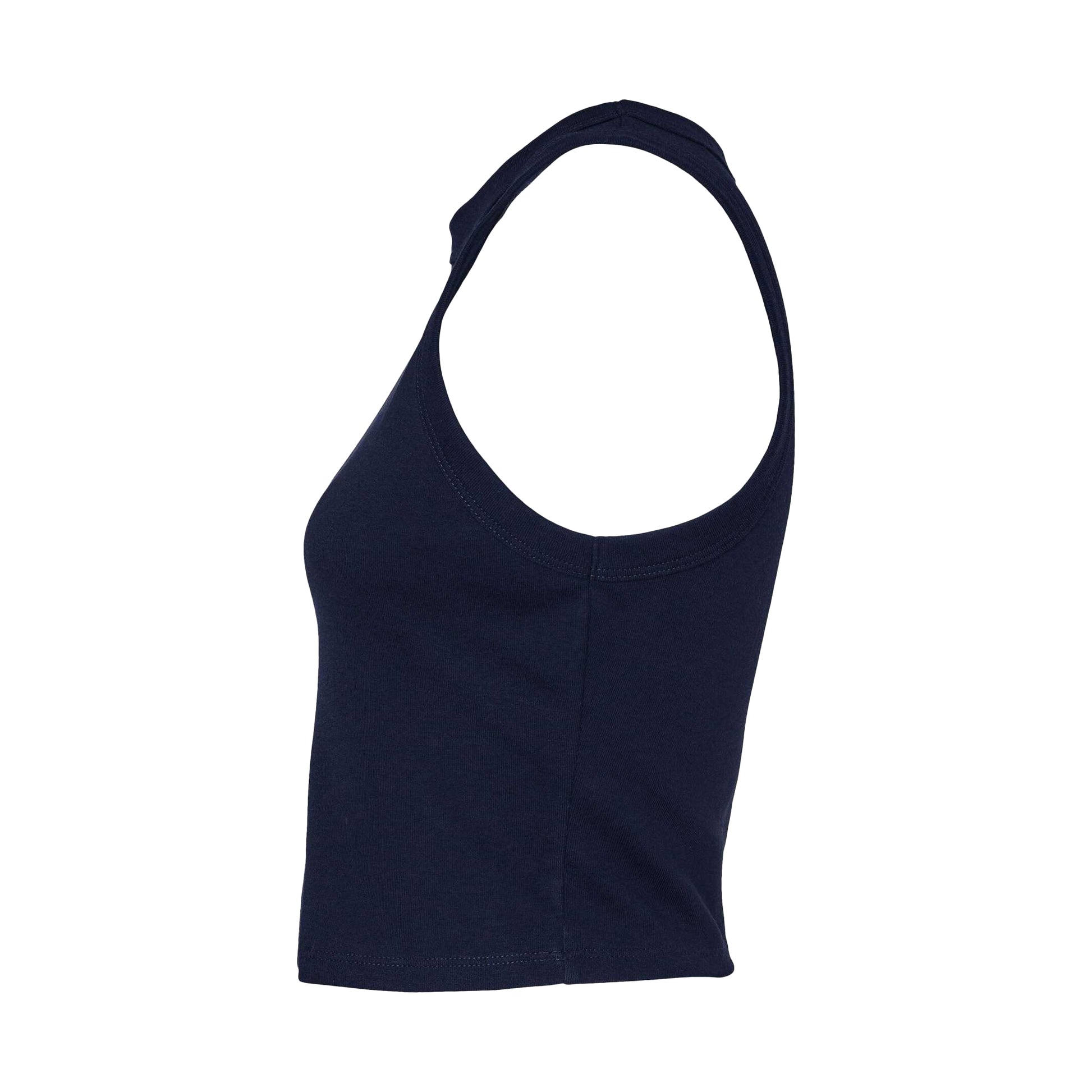 Solid Navy - Back - Bella + Canvas Womens-Ladies Micro-Rib Racerback Tank Top