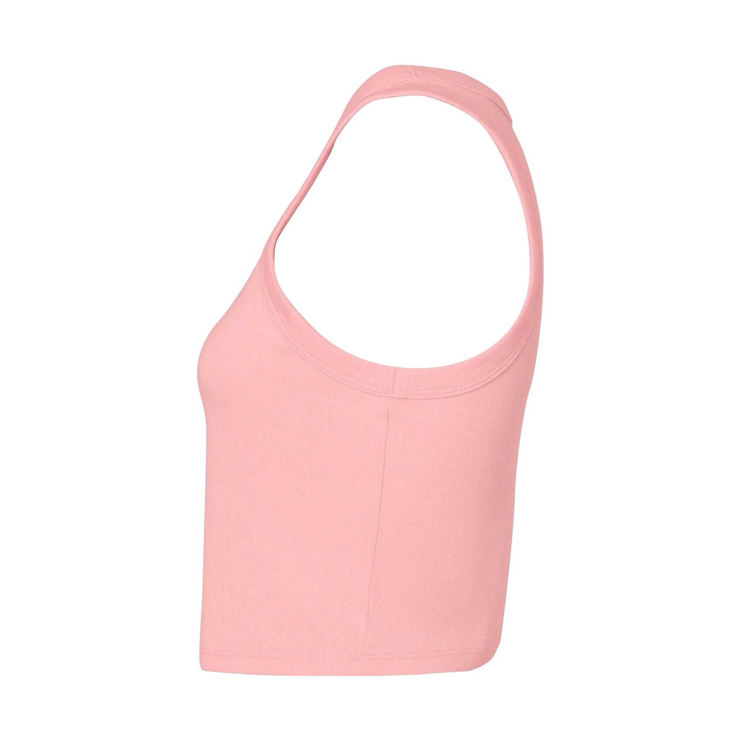Solid Pink - Back - Bella + Canvas Womens-Ladies Micro-Rib Racerback Tank Top